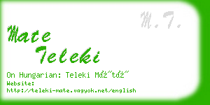 mate teleki business card